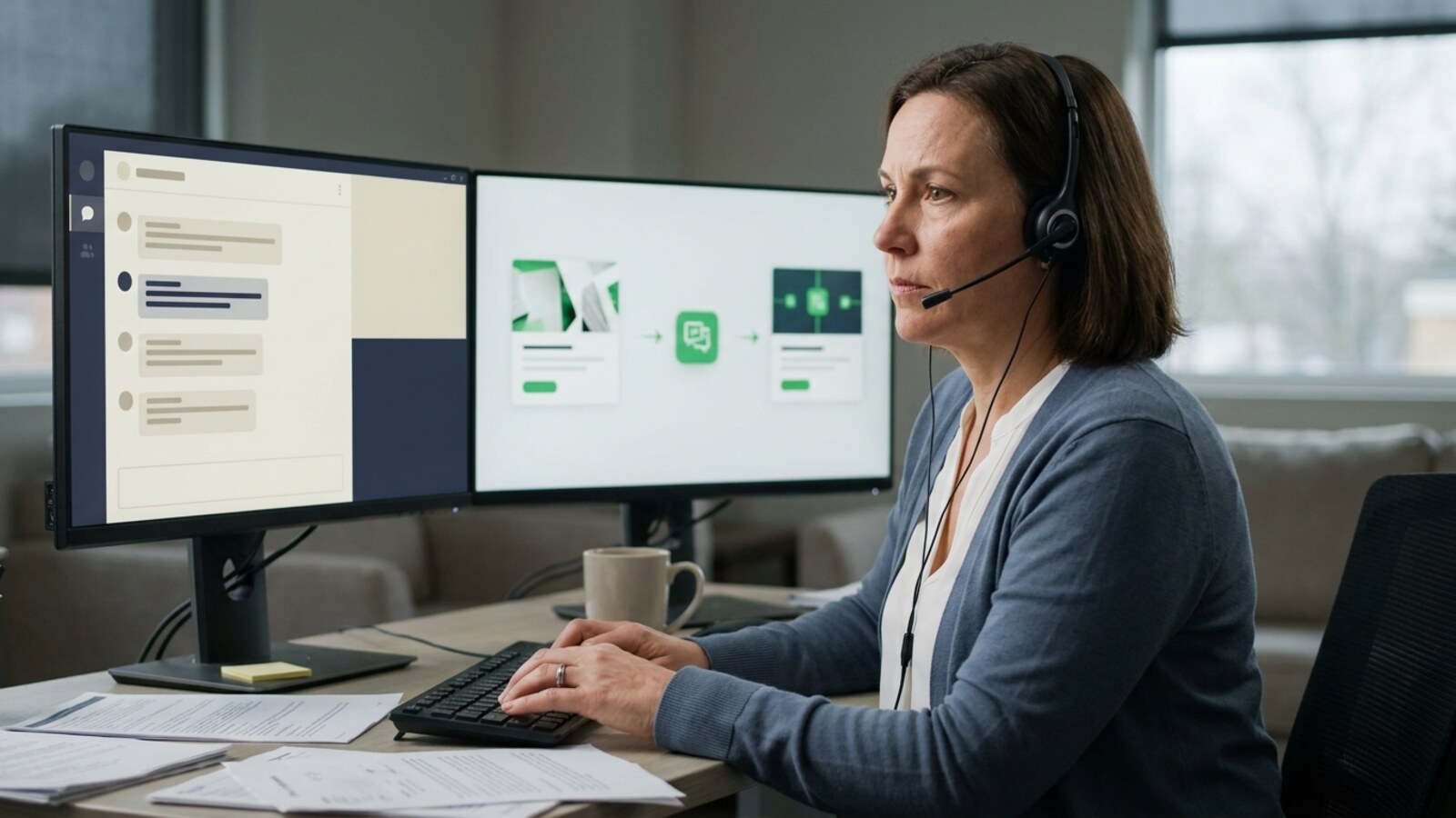 Staffing operations lead coordinating a shift exception across systems